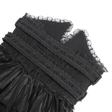 Load image into Gallery viewer, ESKT07001 Gothic 3D velvet flower pattern skirt with corset