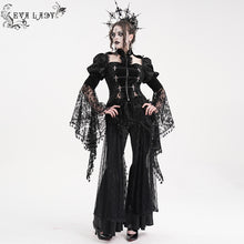 Load image into Gallery viewer, ECT01701 BLACK hollowed-out chest halter neck long sleeves and swallowtail hem short jacket