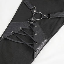 Load image into Gallery viewer, PT214 Punk Twill decorative Faux Leather Leg Loop Trousers