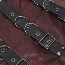 Load image into Gallery viewer, CT22302 Red Cracked leather stand collar long men's jacket
