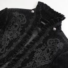 Load image into Gallery viewer, CT250 Gothic vertical velvet swallowtail jacket