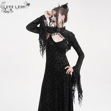 Load image into Gallery viewer, ECA02001 Gothic pattern velvet short lace shawl for women