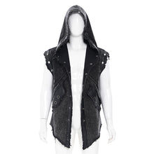 Load image into Gallery viewer, WT104 Punk-Style Hooded Distressed Loose-Fit Vest