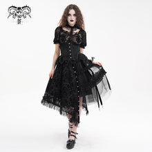 Load image into Gallery viewer, SKT208 Black Women Half hollow out bustle skirt