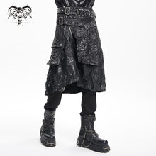 Load image into Gallery viewer, SKT227 Punk Men's Wrinkled Leather kilt