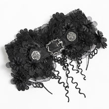 Load image into Gallery viewer, AS298 Gothic Large Rose Jacquard Pattern Woven Collar