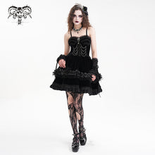 Load image into Gallery viewer, SKT20601 Black Lolita short suspenders dress