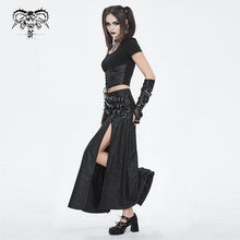Load image into Gallery viewer, SKT196 Stretchy glazed leather high waist women's skirt