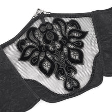 Load image into Gallery viewer, AS200 gothic men Patterned mesh leather corset