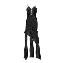 Load image into Gallery viewer, ESKT06301 Gothic fishtail dress with suspenders