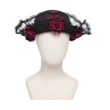 Load image into Gallery viewer, AS261 Small Rolled-Brim Velour Beanie with 3D Rose Embellishment on the Brim