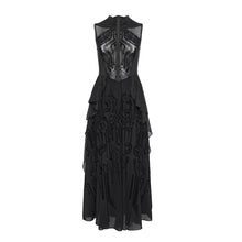 Load image into Gallery viewer, SKT246 Flocked Circuit Board Print Mesh Cyber Dress