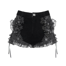 Load image into Gallery viewer, PT291 Heart-Shaped Velvet Gothic Hot Pants