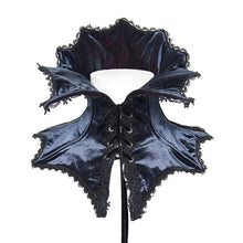 Load image into Gallery viewer, CA049 Gothic black and red velvet knitted collar