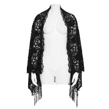 Load image into Gallery viewer, ECA024 Large Floral Wool Shawl with Tassels