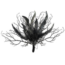 Load image into Gallery viewer, EAS042 A fan with feather-decorated branches