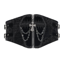 Load image into Gallery viewer, AS205 Gothic coffin-shaped jacquard velvet waist belt CORSET
