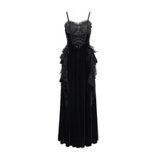 Load image into Gallery viewer, ESKT064 Gothic Rose Tassel Slip Dress