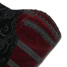 Load image into Gallery viewer, ECST006 Gothic color contrast lace up corset