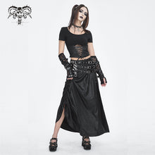 Load image into Gallery viewer, SKT196 Stretchy glazed leather high waist women's skirt