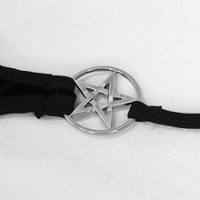 Load image into Gallery viewer, SST02501 Black Pentagram Velvet sexy lingerie