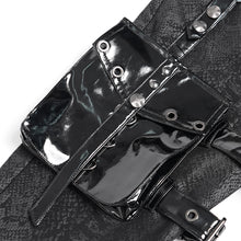 Load image into Gallery viewer, PT280 Stretch snake-print woven punk trousers