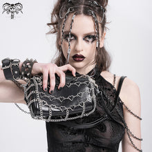 Load image into Gallery viewer, AS218 Punk Heart-shaped  Chain Crossbody cylinder bag