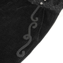 Load image into Gallery viewer, PT22601 Black Gothic high waist chenille men's trousers