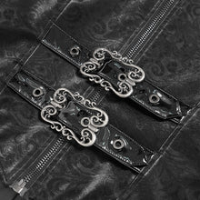 Load image into Gallery viewer, CT268 Shiny palace pattern leather punk jacket