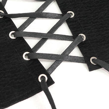 Load image into Gallery viewer, CST007 Patterned Leather lace-up Studded Punk Corset