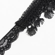 Load image into Gallery viewer, AS322 Gothic necklace with delicate chain and lace detailing