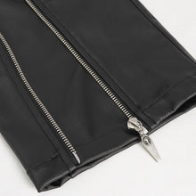 Load image into Gallery viewer, PT216 Men's faux leather trousers with zipped legs