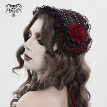 Load image into Gallery viewer, AS27603 Lolita Rose Flower Headband with Veil