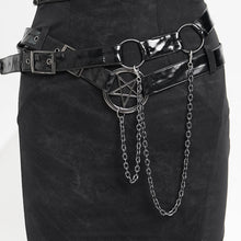 Load image into Gallery viewer, SKT215 Punk V-neck halter neck stretchy knit twill dress
