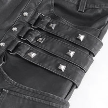 Load image into Gallery viewer, PT24401 Steampunk brush-off leather trousers