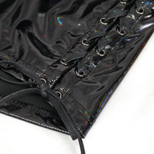 Load image into Gallery viewer, SKT174 Symphony Glazed Leather Lace Up Skirt