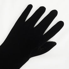 Load image into Gallery viewer, GE02501 Black velvet strap gloves
