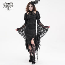 Load image into Gallery viewer, SKT222  Gothic cheongsam trumpet sleeve waisted dress