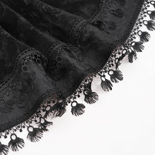 Load image into Gallery viewer, SKT23001 Black Women Gothic Rose Jacquard Skirt