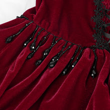 Load image into Gallery viewer, SKT20602 red women Lolita velvet suspenders dress
