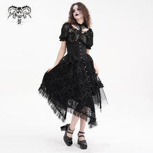 Load image into Gallery viewer, SKT208 Black Women Half hollow out bustle skirt