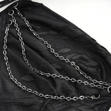 Load image into Gallery viewer, TT287 Punk sleeveless halter neck T-shirt with chain