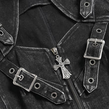 Load image into Gallery viewer, WT101 Punk Distressed Corset Vest