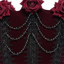 Load image into Gallery viewer, EAS04102 Wine Black Bat-Wing-Opening Velvet Handbag