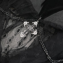 Load image into Gallery viewer, ECST00901 Black Heart Shaped Floral Gothic Corset