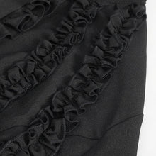 Load image into Gallery viewer, SHT10601 Black chiffon smocked lace stand collar women blouse