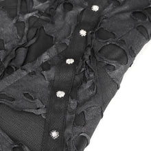 Load image into Gallery viewer, CT225 Dark tattered hooded knitted women's jacket