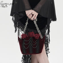 Load image into Gallery viewer, EAS04102 Wine Black Bat-Wing-Opening Velvet Handbag
