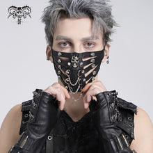 Load image into Gallery viewer, MK005 Black metallic skull hollow out punk mask for women and men