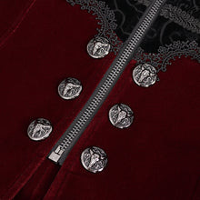 Load image into Gallery viewer, CT21502 wine Gothic stand collar tuxedo men's jacket